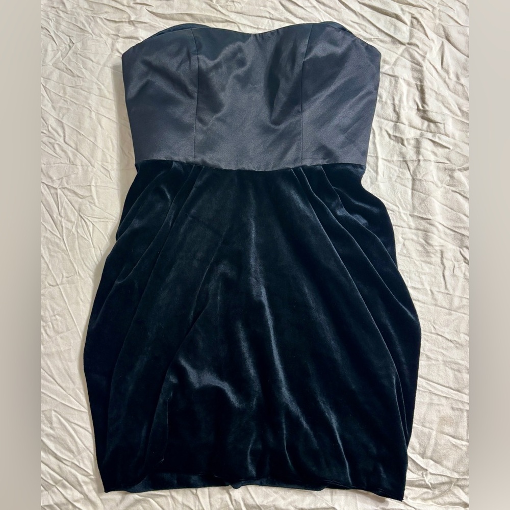 Juicy Couture Strapless Dress with Built-In Corset in Black